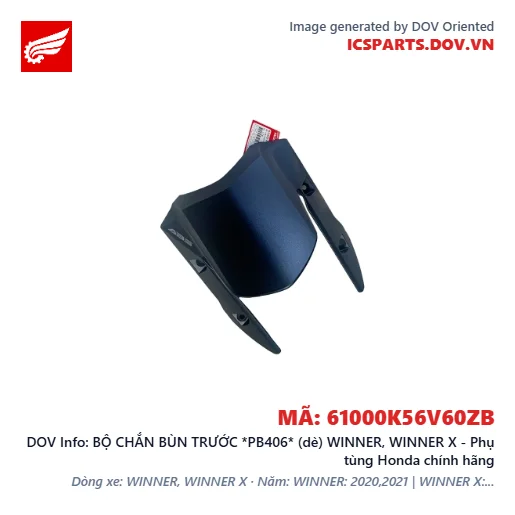 BỘ CHẮN BÙN TRƯỚC *PB406* (dè) WINNER, WINNER X - Phụ tùng Honda chính hãng