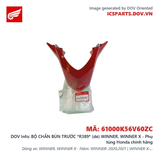 BỘ CHẮN BÙN TRƯỚC *R389* (dè) WINNER, WINNER X - Phụ tùng Honda chính hãng