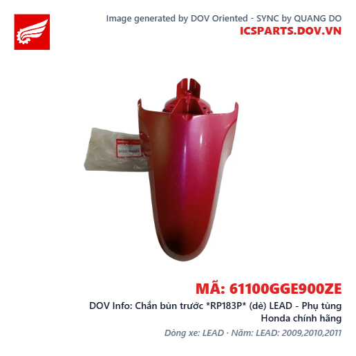 Chắn bùn trước *RP183P* (dè) LEAD - Phụ tùng Honda chính hãng
