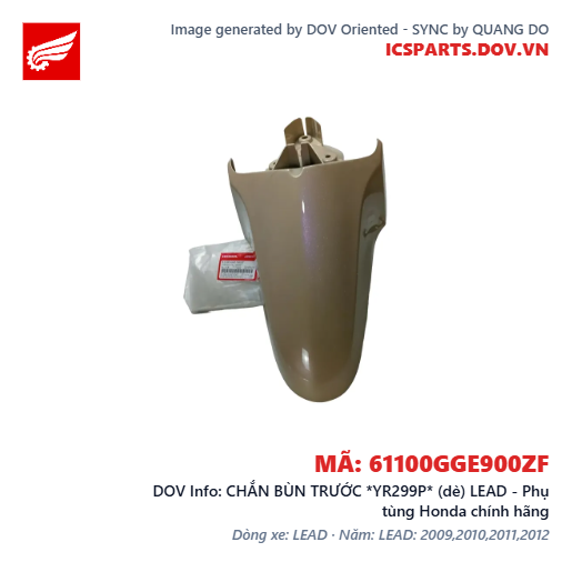 CHẮN BÙN TRƯỚC *YR299P* (dè) LEAD - Phụ tùng Honda chính hãng