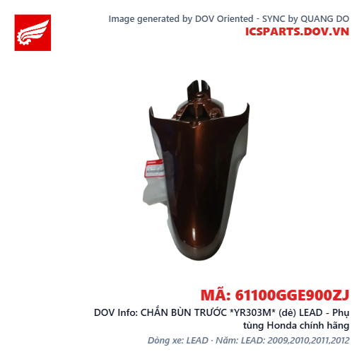 CHẮN BÙN TRƯỚC *YR303M* (dè) LEAD - Phụ tùng Honda chính hãng