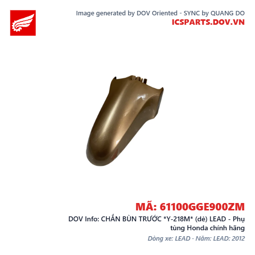 CHẮN BÙN TRƯỚC *Y-218M* (dè) LEAD - Phụ tùng Honda chính hãng