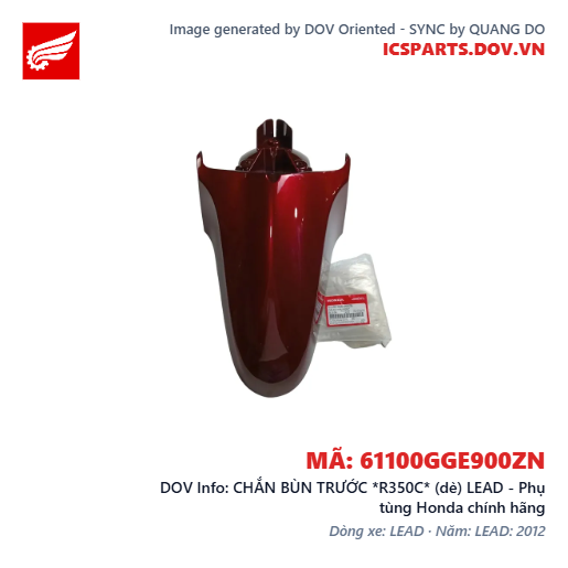 CHẮN BÙN TRƯỚC *R350C* (dè) LEAD - Phụ tùng Honda chính hãng