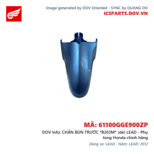 CHẮN BÙN TRƯỚC *B203M* (dè) LEAD - Phụ tùng Honda chính hãng