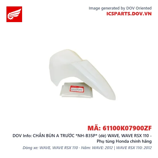 CHẮN BÙN A TRƯỚC *NH-B35P* (dè) WAVE, WAVE RSX 110 - Phụ tùng Honda chính hãng