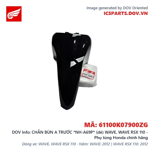 CHẮN BÙN A TRƯỚC *NH-A69P* (dè) WAVE, WAVE RSX 110 - Phụ tùng Honda chính hãng
