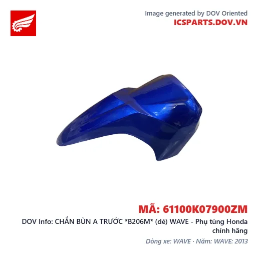 CHẮN BÙN A TRƯỚC *B206M* (dè) WAVE - Phụ tùng Honda chính hãng