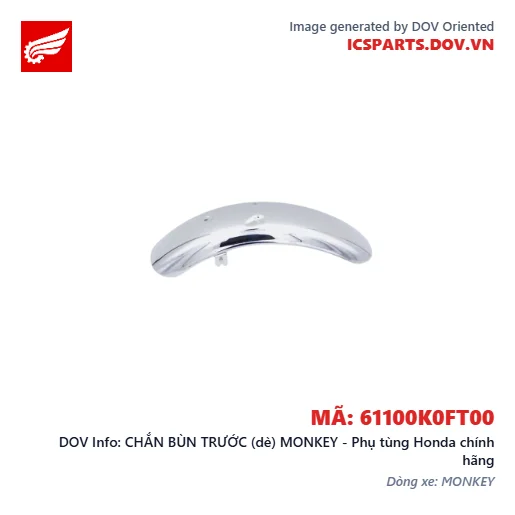 CHẮN BÙN TRƯỚC (dè) MONKEY - Phụ tùng Honda chính hãng