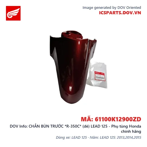 CHẮN BÙN TRƯỚC *R-350C* (dè) LEAD 125 - Phụ tùng Honda chính hãng