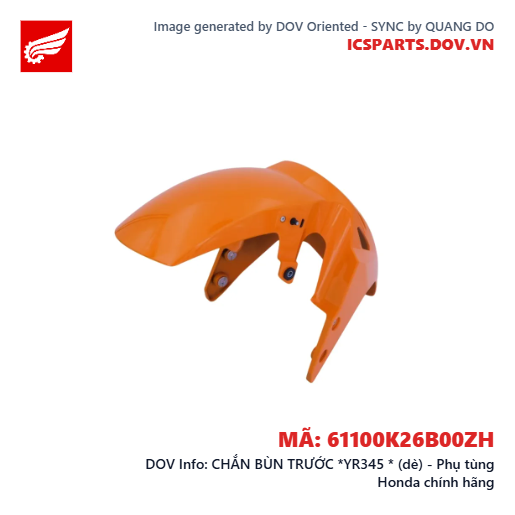 CHẮN BÙN TRƯỚC *YR345 * (dè) - Phụ tùng Honda chính hãng