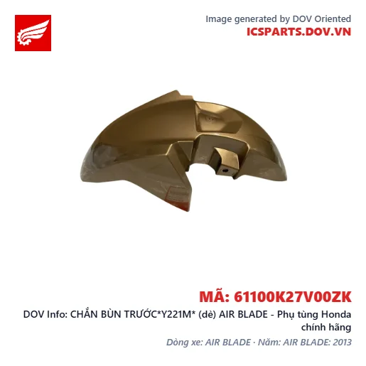 CHẮN BÙN TRƯỚC*Y221M* (dè) AIR BLADE - Phụ tùng Honda chính hãng
