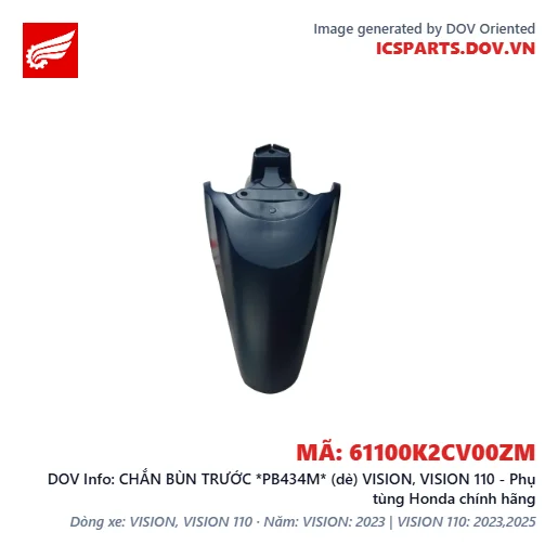 CHẮN BÙN TRƯỚC *PB434M* (dè) VISION, VISION 110 - Phụ tùng Honda chính hãng