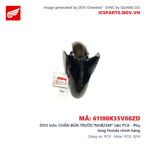 CHẮN BÙN TRƯỚC*NHB25M* (dè) PCX - Phụ tùng Honda chính hãng