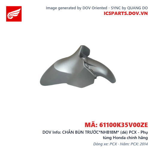 CHẮN BÙN TRƯỚC*NHB18M* (dè) PCX - Phụ tùng Honda chính hãng