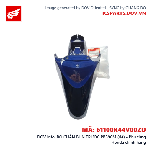 BỘ CHẮN BÙN TRƯỚC PB390M (dè) - Phụ tùng Honda chính hãng