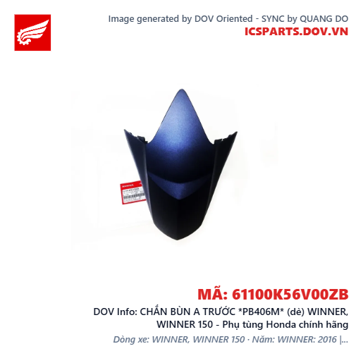 CHẮN BÙN A TRƯỚC *PB406M* (dè) WINNER, WINNER 150 - Phụ tùng Honda chính hãng