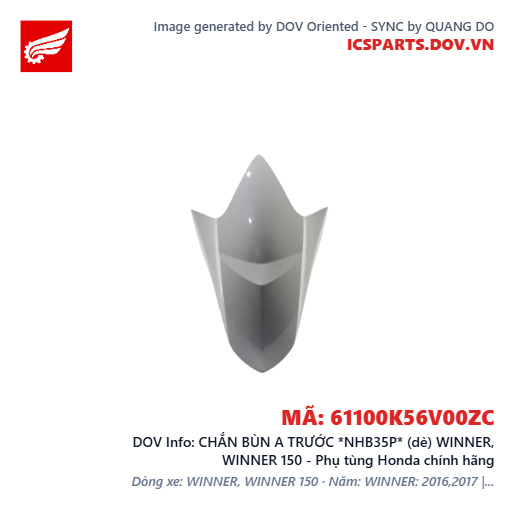 CHẮN BÙN A TRƯỚC *NHB35P* (dè) WINNER, WINNER 150 - Phụ tùng Honda chính hãng