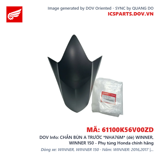 CHẮN BÙN A TRƯỚC *NHA76M* (dè) WINNER, WINNER 150 - Phụ tùng Honda chính hãng