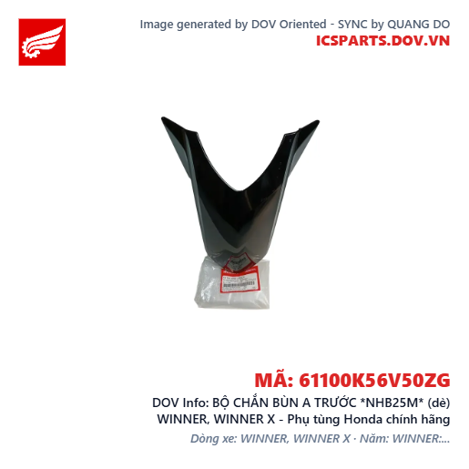 BỘ CHẮN BÙN A TRƯỚC *NHB25M* (dè) WINNER, WINNER X - Phụ tùng Honda chính hãng