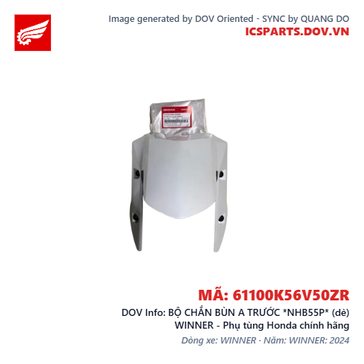 BỘ CHẮN BÙN A TRƯỚC *NHB55P* (dè) WINNER - Phụ tùng Honda chính hãng