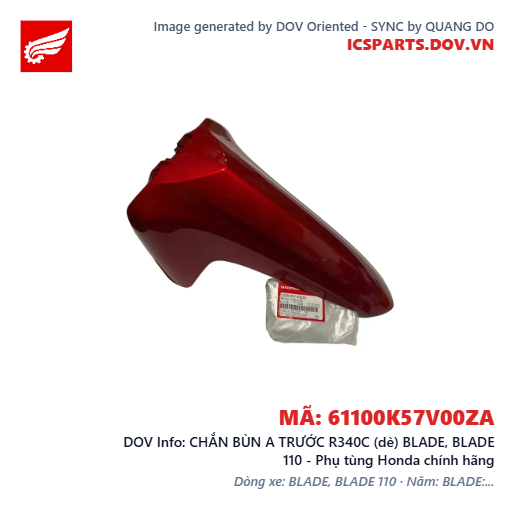 CHẮN BÙN A TRƯỚC R340C (dè) BLADE, BLADE 110 - Phụ tùng Honda chính hãng