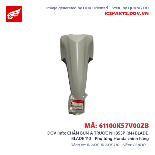 CHẮN BÙN A TRƯỚC NHB55P (dè) BLADE, BLADE 110 - Phụ tùng Honda chính hãng