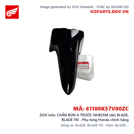 CHẮN BÙN A TRƯỚC NHB25M (dè) BLADE, BLADE 110 - Phụ tùng Honda chính hãng