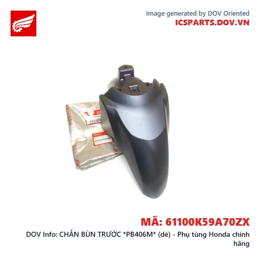 CHẮN BÙN TRƯỚC *PB406M* (dè) - Phụ tùng Honda chính hãng