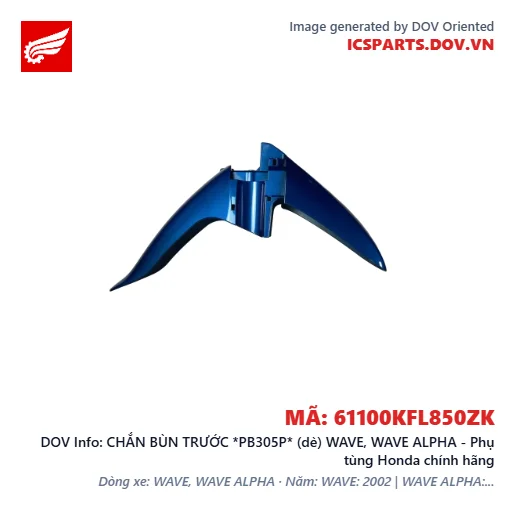 CHẮN BÙN TRƯỚC *PB305P* (dè) WAVE, WAVE ALPHA - Phụ tùng Honda chính hãng