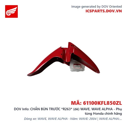 CHẮN BÙN TRƯỚC *R263* (dè) WAVE, WAVE ALPHA - Phụ tùng Honda chính hãng