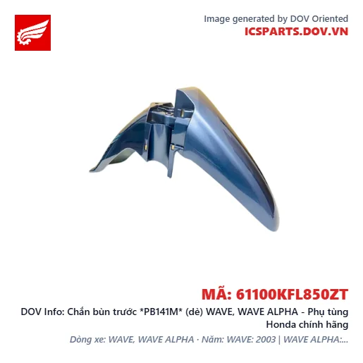 Chắn bùn trước *PB141M* (dè) WAVE, WAVE ALPHA - Phụ tùng Honda chính hãng