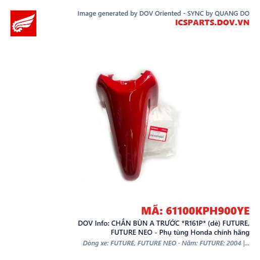CHẮN BÙN A TRƯỚC *R161P* (dè) FUTURE, FUTURE NEO - Phụ tùng Honda chính hãng