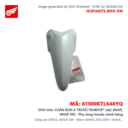 CHẮN BÙN A TRƯỚC*NHB55P* (dè) WAVE, WAVE 100 - Phụ tùng Honda chính hãng
