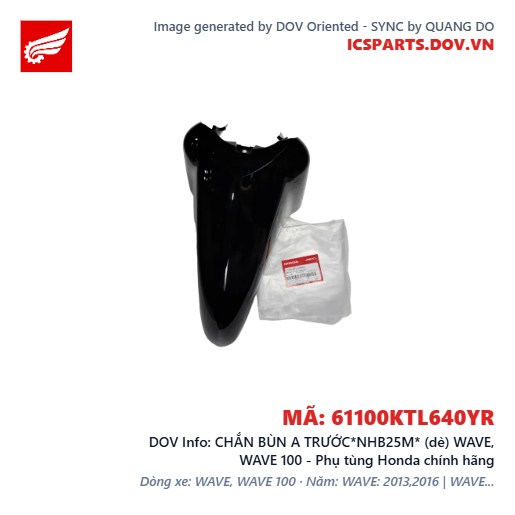 CHẮN BÙN A TRƯỚC*NHB25M* (dè) WAVE, WAVE 100 - Phụ tùng Honda chính hãng