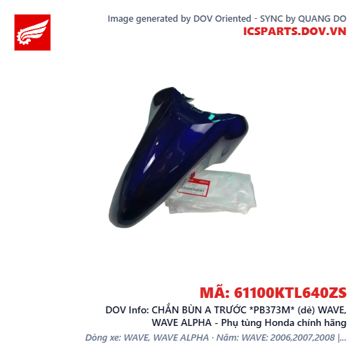 CHẮN BÙN A TRƯỚC *PB373M* (dè) WAVE, WAVE ALPHA - Phụ tùng Honda chính hãng