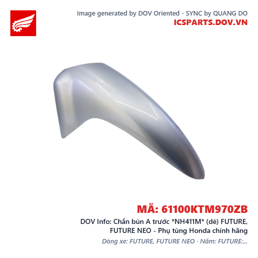 Chắn bùn A trước *NH411M* (dè) FUTURE, FUTURE NEO - Phụ tùng Honda chính hãng