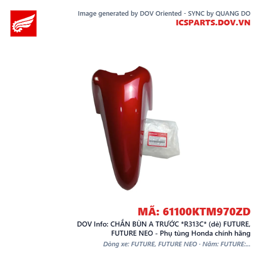 CHẮN BÙN A TRƯỚC *R313C* (dè) FUTURE, FUTURE NEO - Phụ tùng Honda chính hãng