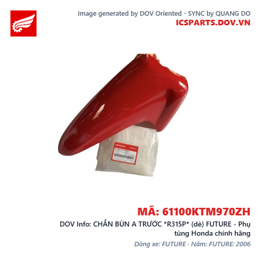 CHẮN BÙN A TRƯỚC *R315P* (dè) FUTURE - Phụ tùng Honda chính hãng