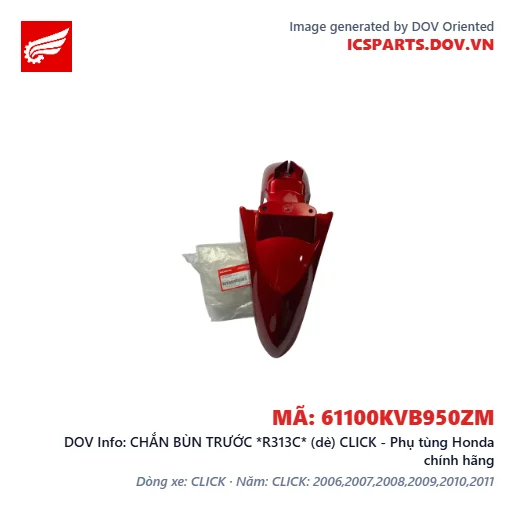 CHẮN BÙN TRƯỚC *R313C* (dè) CLICK - Phụ tùng Honda chính hãng