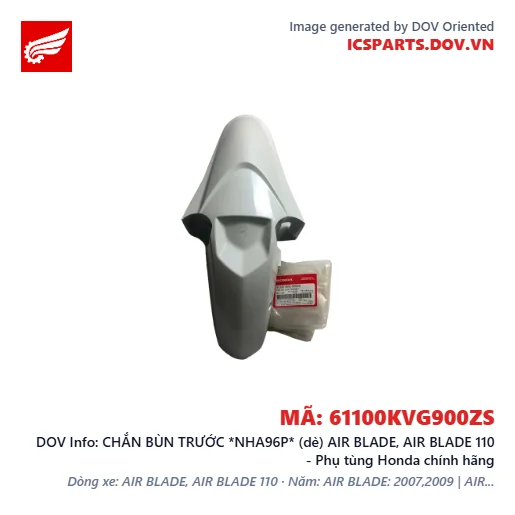 CHẮN BÙN TRƯỚC *NHA96P* (dè) AIR BLADE, AIR BLADE 110 - Phụ tùng Honda chính hãng