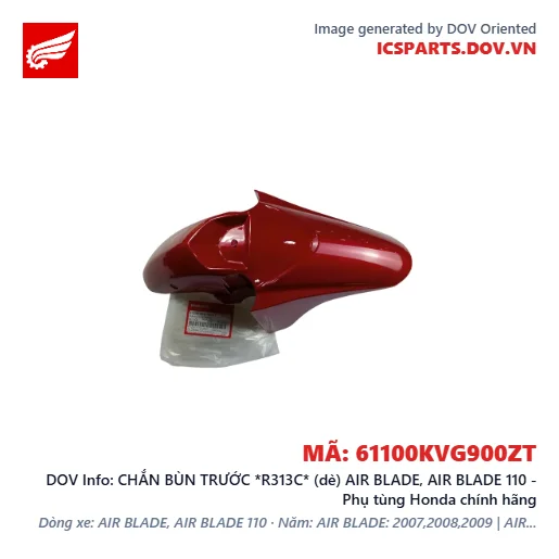 CHẮN BÙN TRƯỚC *R313C* (dè) AIR BLADE, AIR BLADE 110 - Phụ tùng Honda chính hãng