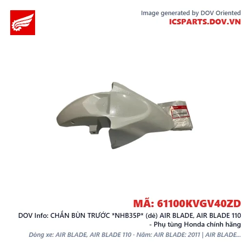 CHẮN BÙN TRƯỚC *NHB35P* (dè) AIR BLADE, AIR BLADE 110 - Phụ tùng Honda chính hãng