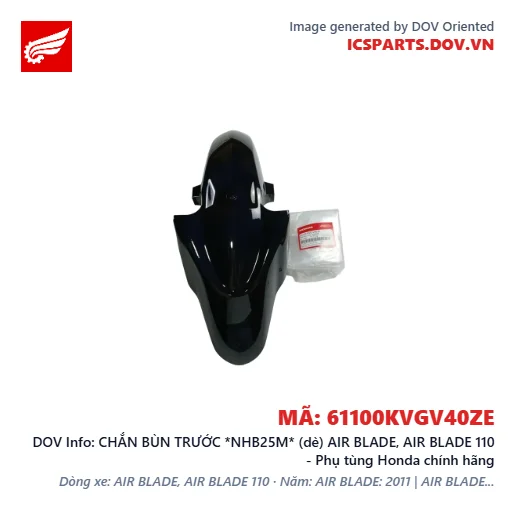 CHẮN BÙN TRƯỚC *NHB25M* (dè) AIR BLADE, AIR BLADE 110 - Phụ tùng Honda chính hãng
