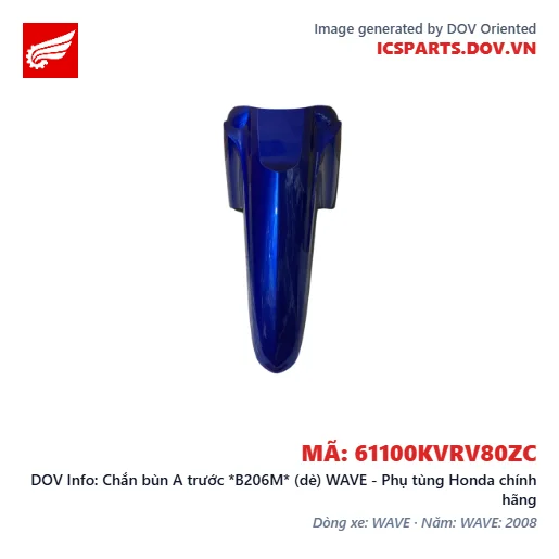 Chắn bùn A trước *B206M* (dè) WAVE - Phụ tùng Honda chính hãng