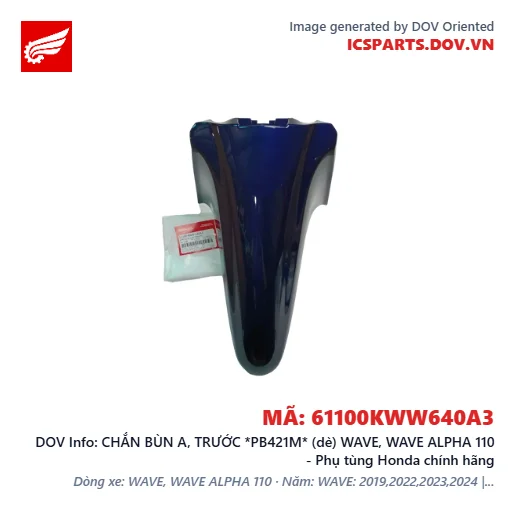 CHẮN BÙN A, TRƯỚC *PB421M* (dè) WAVE, WAVE ALPHA 110 - Phụ tùng Honda chính hãng