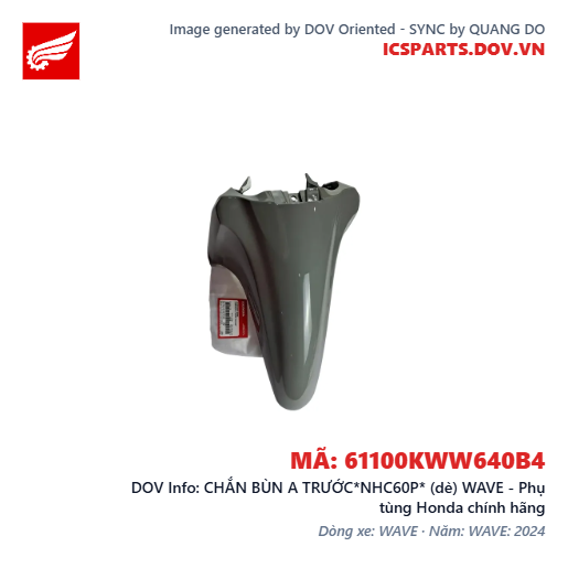 CHẮN BÙN A TRƯỚC*NHC60P* (dè) WAVE - Phụ tùng Honda chính hãng