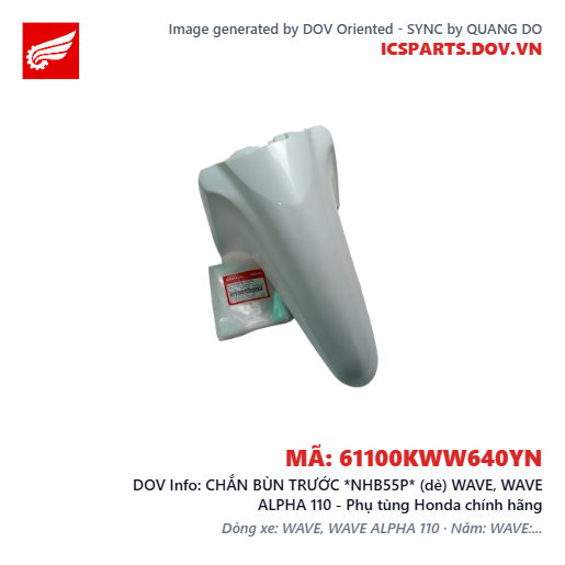 CHẮN BÙN TRƯỚC *NHB55P* (dè) WAVE, WAVE ALPHA 110 - Phụ tùng Honda chính hãng