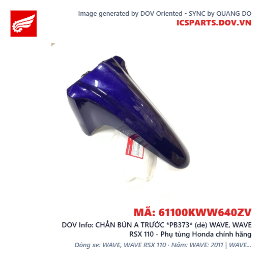 CHẮN BÙN A TRƯỚC *PB373* (dè) WAVE, WAVE RSX 110 - Phụ tùng Honda chính hãng
