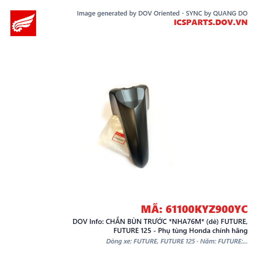 CHẮN BÙN TRƯỚC *NHA76M* (dè) FUTURE, FUTURE 125 - Phụ tùng Honda chính hãng