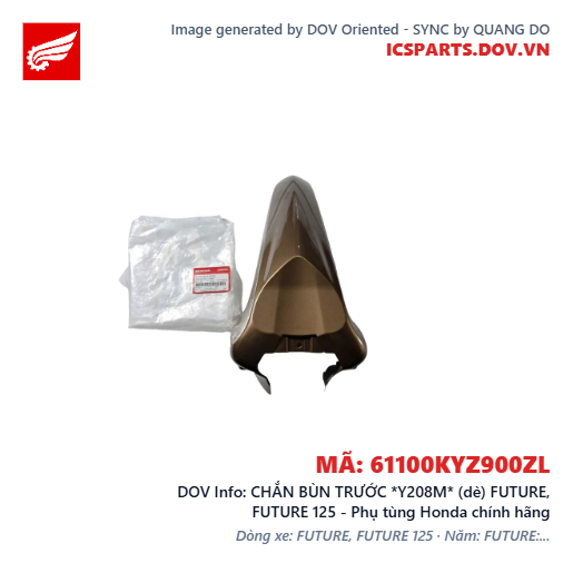 CHẮN BÙN TRƯỚC *Y208M* (dè) FUTURE, FUTURE 125 - Phụ tùng Honda chính hãng